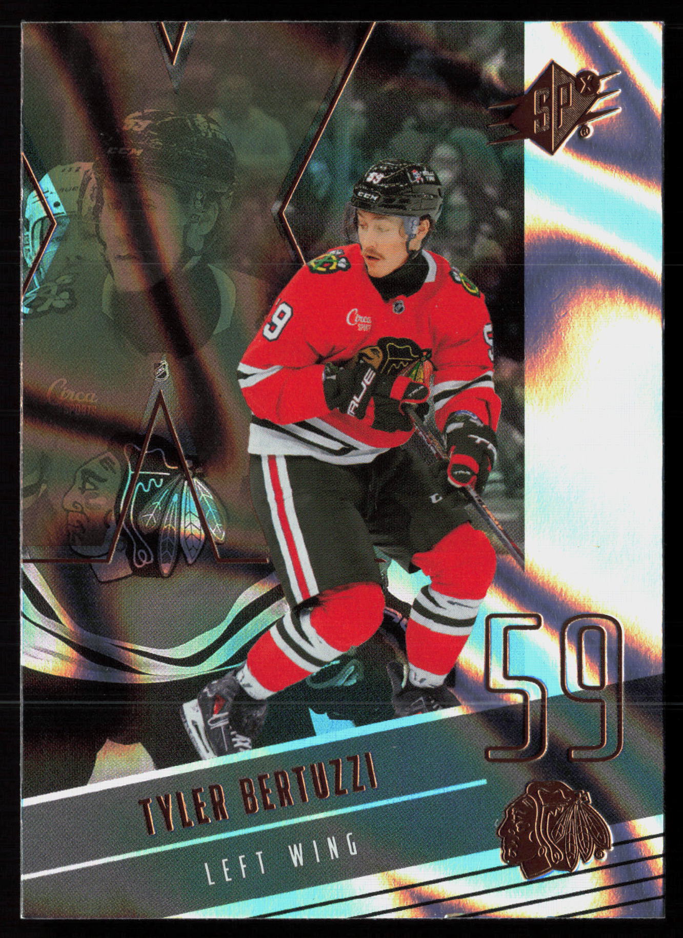 2025 2025-26 SPx Tyler Bertuzzi Hockey card front — Card Source Canada