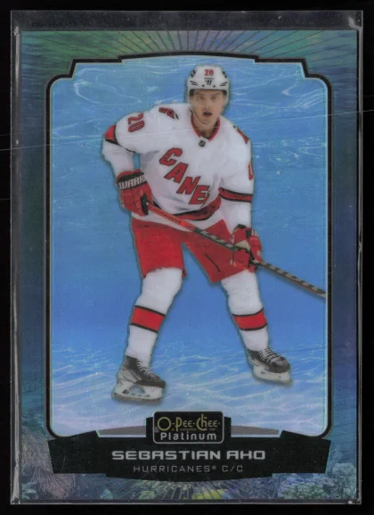 2022 2022-23 O-Pee-Chee Platinum Sebastian Aho Hockey card — Front