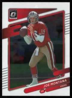 2021 2021 Donruss Optic Joe Montana Football card front — Card Source Canada