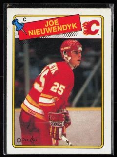 1988 1988-89 Topps Joe Nieuwendyk Hockey card front — Card Source Canada