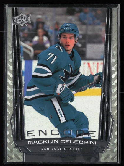 2025 2025-26 Upper Deck Macklin Celebrini Hockey card — Front