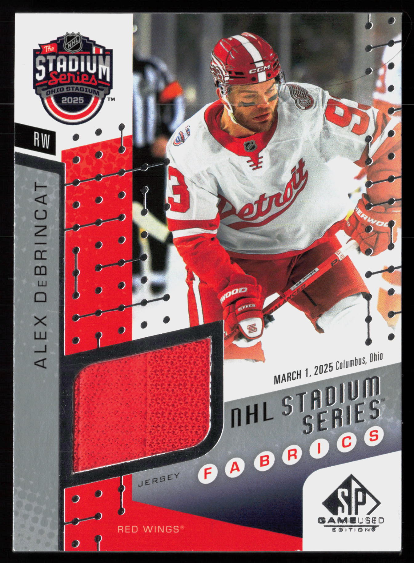 2025 2025-26 SP Game Used Lucas Raymond Hockey card front — Card Source Canada