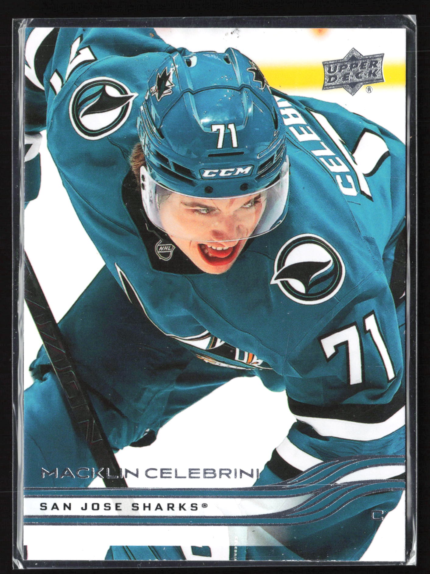 2025 2025-26 Upper Deck Macklin Celebrini Hockey card front — Card Source Canada