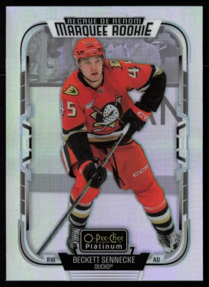 2025 2025-26 O-Pee-Chee Platinum Beckett Sennecke Hockey card — Front
