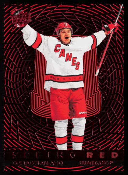 2023 2023-24 Upper Deck Sebastian Aho Hockey card — Front