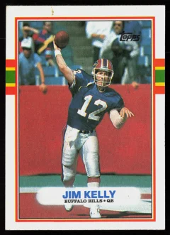 1989 1989 Topps Jim Kelly Football card front — Card Source Canada