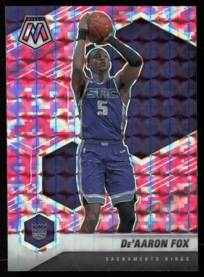 2020 2020-21 Panini Mosaic De'Aaron Fox Basketball card — Front