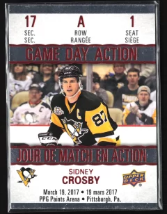 2017 2017-18 Upper Deck Tim Hortons Sidney Crosby Hockey card front — Card Source Canada