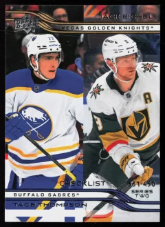 2025 2025-26 Upper Deck Jack Eichel / Tage Thompson Hockey card front — Card Source Canada