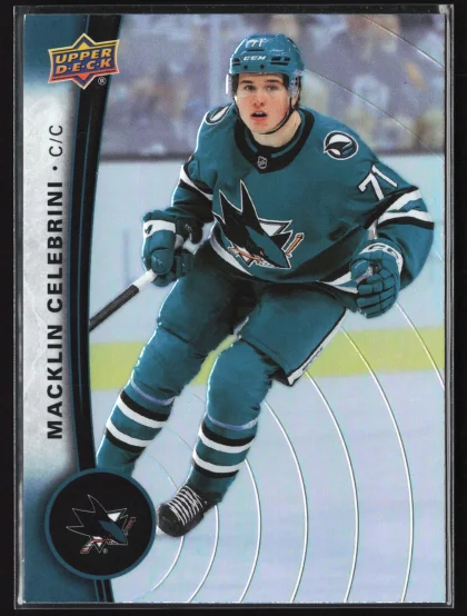 2025 2025-26 Upper Deck Tim Hortons Macklin Celebrini Hockey card — Front