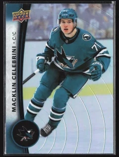 2025 2025-26 Upper Deck Tim Hortons Macklin Celebrini Hockey card front — Card Source Canada