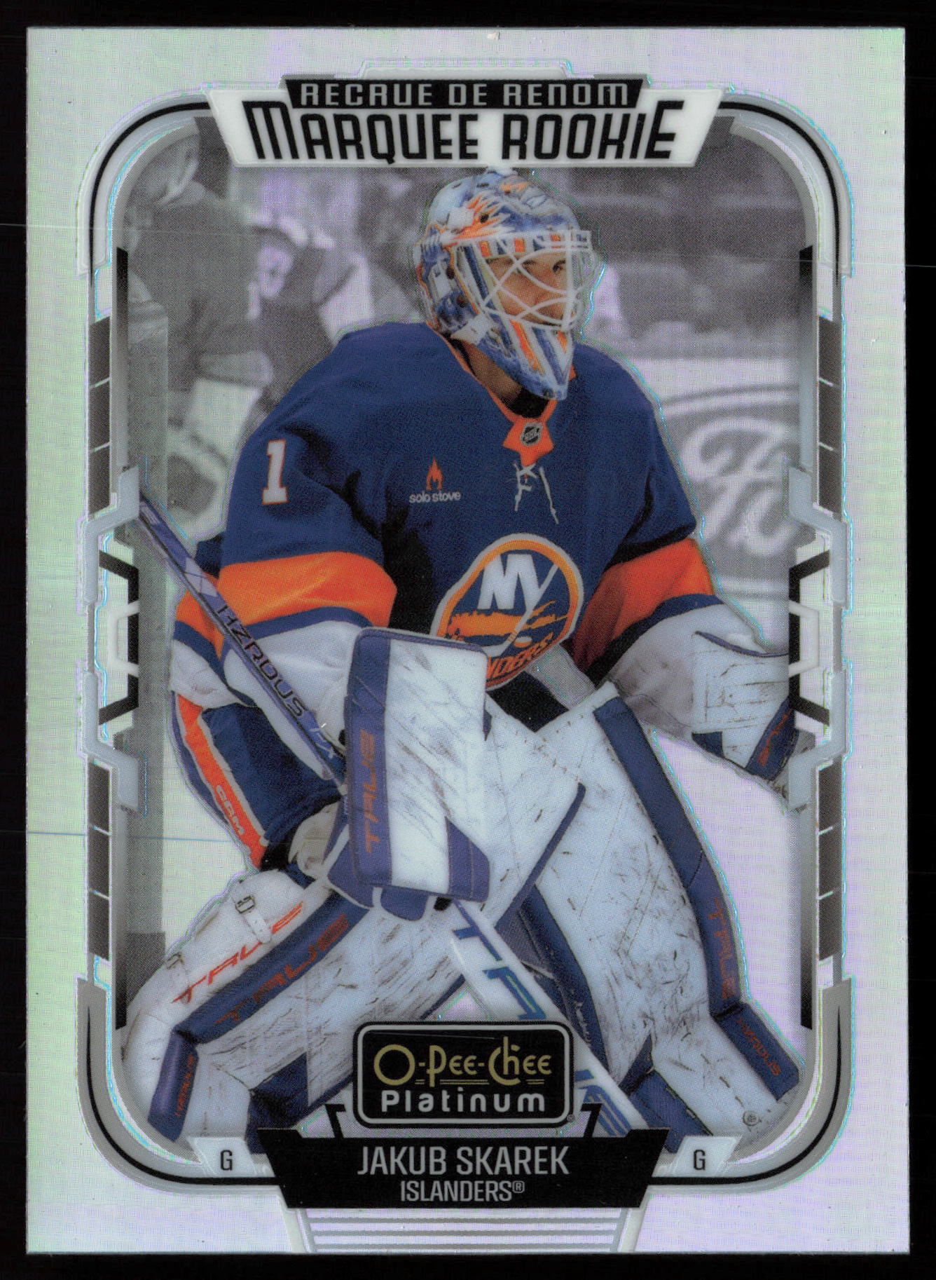 2025 2025-26 O-Pee-Chee Platinum Jakub Skarek Hockey card front — Card Source Canada