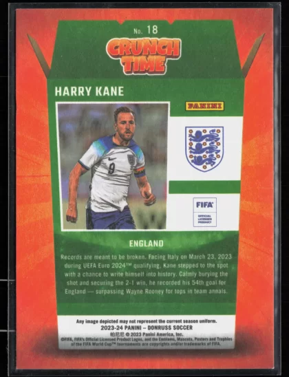 2023 2023-24 Donruss Harry Kane Soccer card — Back thumbnail