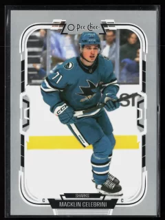 2025 2025-26 O-Pee-Chee Macklin Celebrini Hockey card front — Card Source Canada