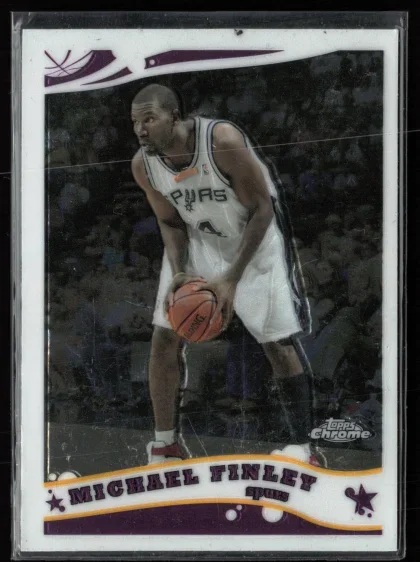 2005 2005-06 Topps Chrome Michael Finley Basketball card — Front