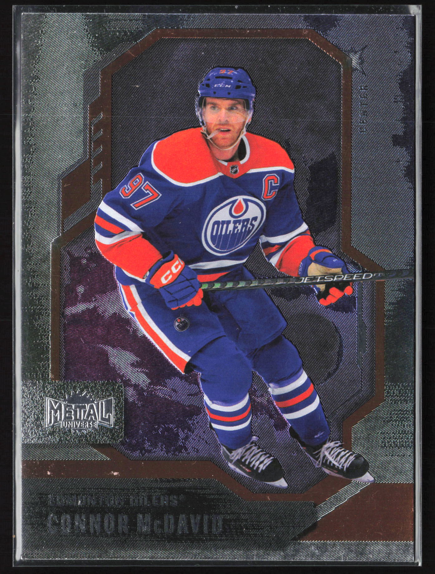 2024 2024-25 SkyBox Metal Universe Connor McDavid Hockey card front — Card Source Canada
