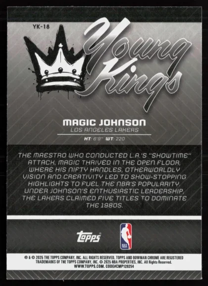 2025 2025-26 Bowman Magic Johnson Basketball card — Back thumbnail