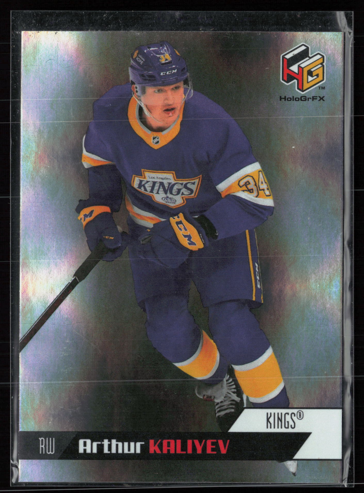 2020 2020-21 Upper Deck Arthur Kaliyev Hockey card front — Card Source Canada