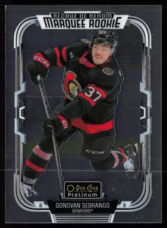 2025 2025-26 O-Pee-Chee Platinum Donovan Sebrango Hockey card front — Card Source Canada