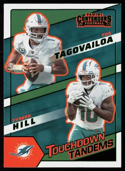 2022 2022 Panini Contenders Tua Tagovailoa / Tyreek Hill Football card — Front
