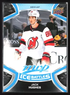 2021 2021-22 Upper Deck MVP Jack Hughes Hockey card front — Card Source Canada