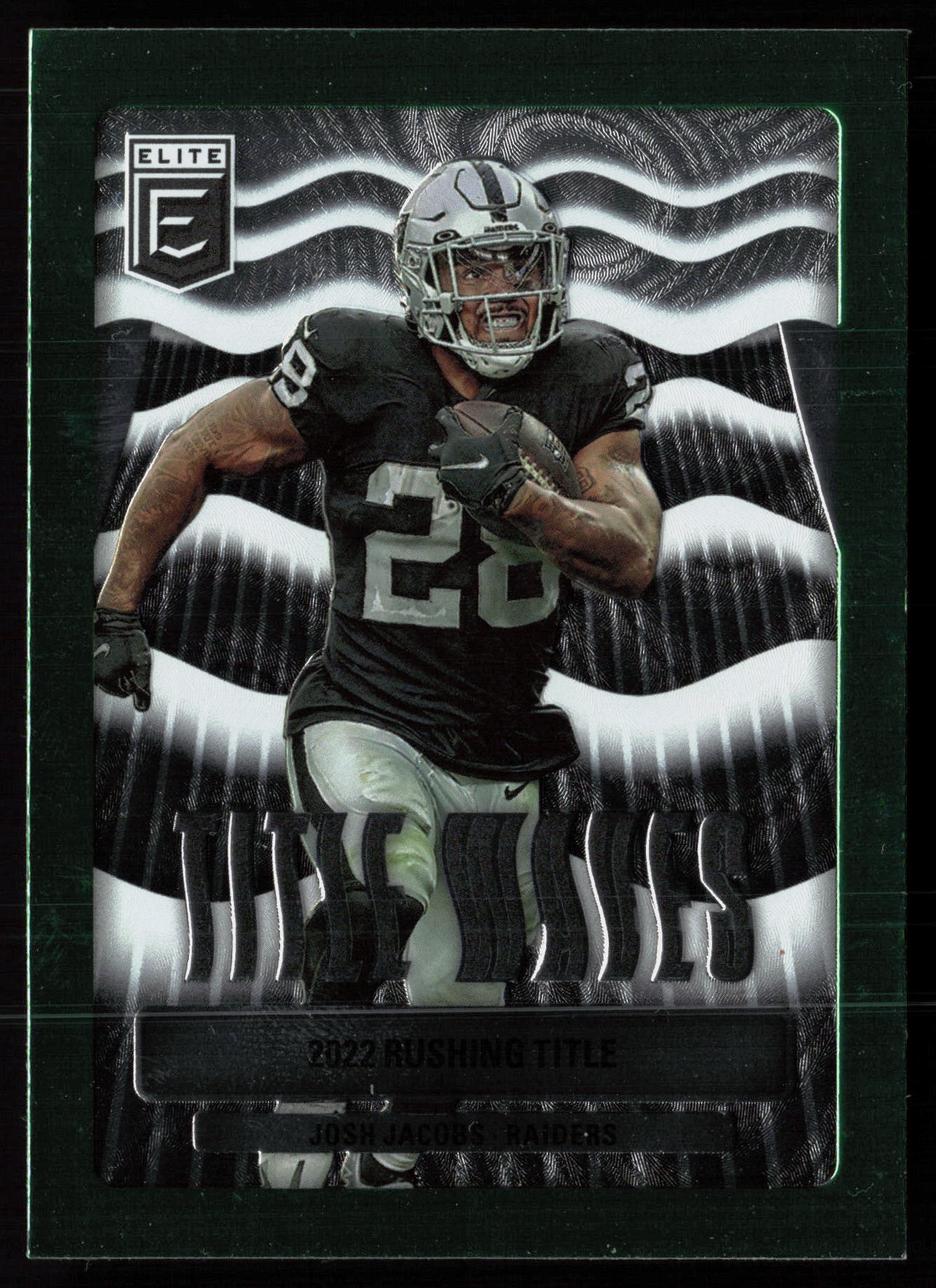 2023 2023 Donruss Elite Josh Jacobs Football card front — Card Source Canada