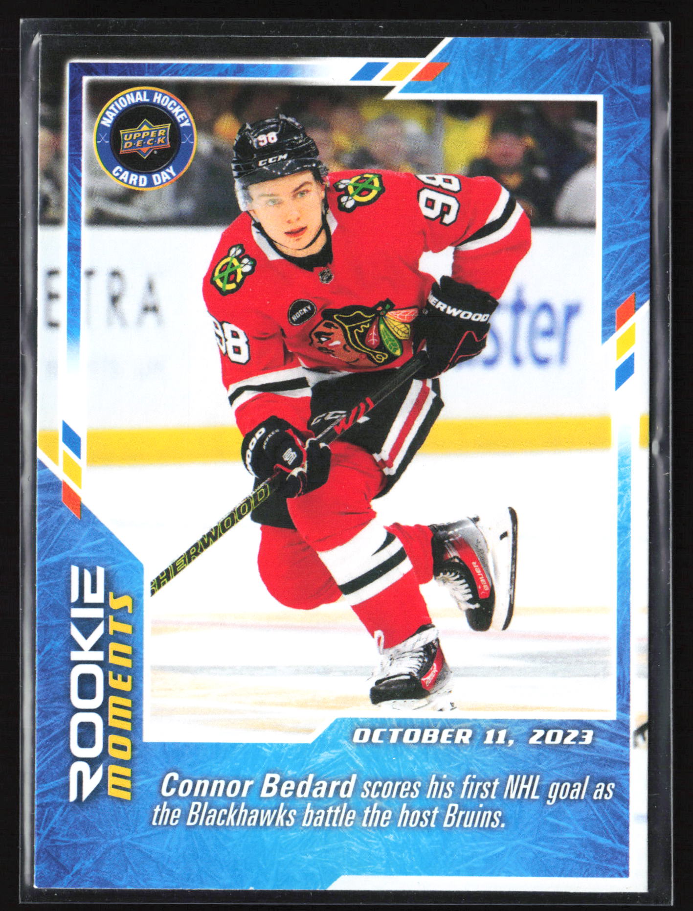 2024 2024 Upper Deck National Hockey Card Day Connor Bedard Hockey card front — Card Source Canada
