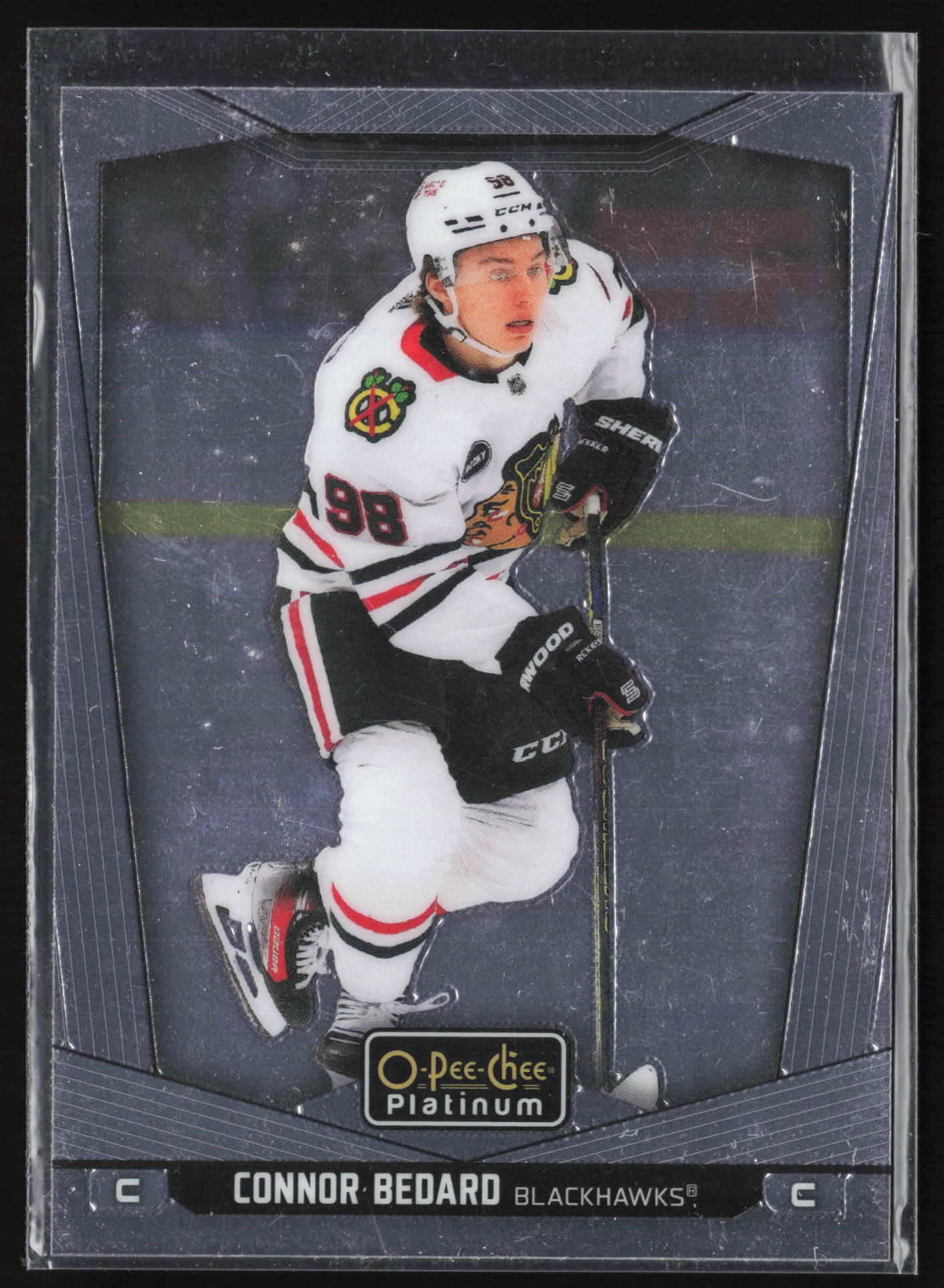 2024 2024-25 O-Pee-Chee Platinum Connor Bedard Hockey card front — Card Source Canada