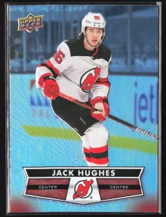 2021 2021-22 Upper Deck Tim Hortons Jack Hughes Hockey card front — Card Source Canada