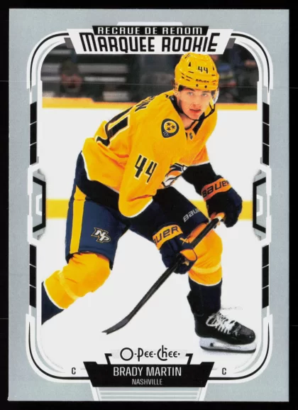 2025 2025-26 O-Pee-Chee Brady Martin Hockey card — Front
