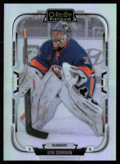2025 2025-26 O-Pee-Chee Platinum Ilya Sorokin Hockey card front — Card Source Canada
