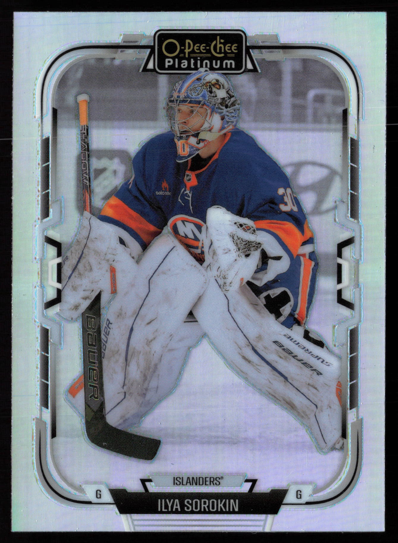 2025 2025-26 O-Pee-Chee Platinum Ilya Sorokin Hockey card front — Card Source Canada
