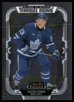2025 2025-26 O-Pee-Chee Platinum Easton Cowan Hockey card front — Card Source Canada