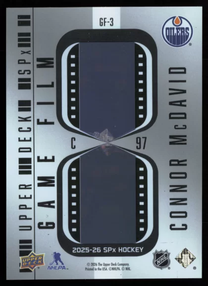 2025 2025-26 SPx Connor McDavid Hockey card — Back thumbnail