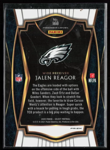 2020 2020 Panini Select Jalen Reagor Football card — Back thumbnail