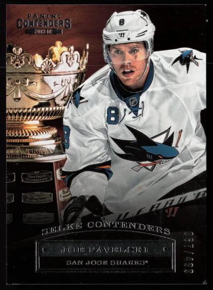 2013 2013-14 Panini Contenders Joe Pavelski Hockey card — Front