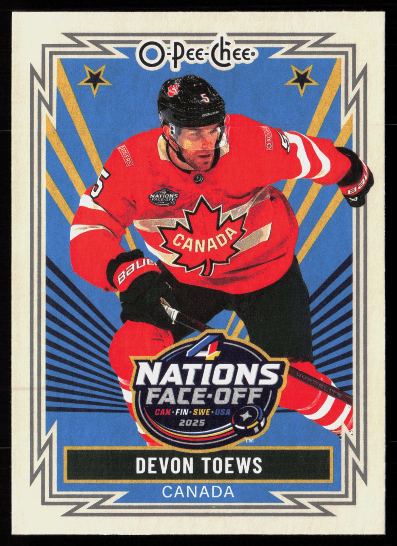 2025 2025-26 O-Pee-Chee Devon Toews Hockey card front — Card Source Canada
