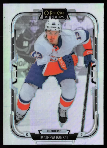 2025 2025-26 O-Pee-Chee Platinum Mathew Barzal Hockey card — Front