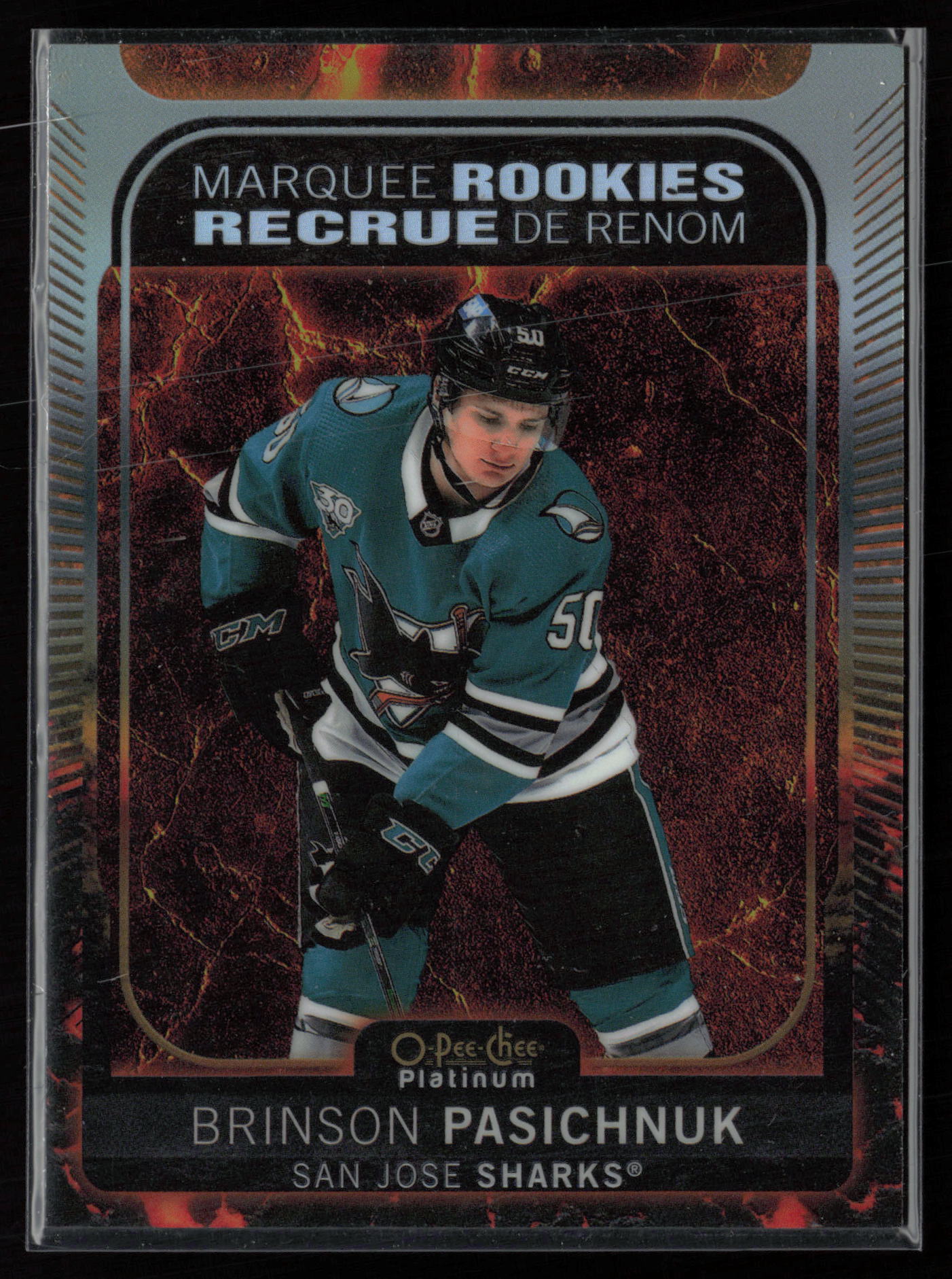 2021 2021-22 O-Pee-Chee Platinum Brinson Pasichnuk Hockey card front — Card Source Canada