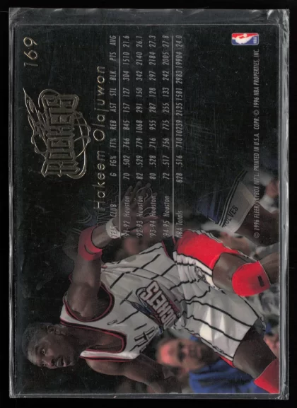 1995 1995-96 Flair Hakeem Olajuwon Basketball card — Back thumbnail