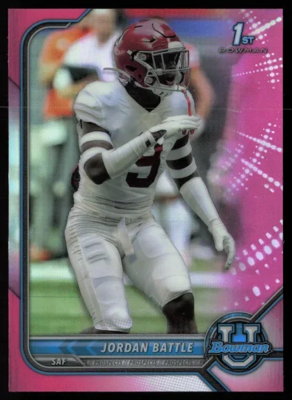 2021 2021-22 Bowman University Jordan Battle Football card — Front