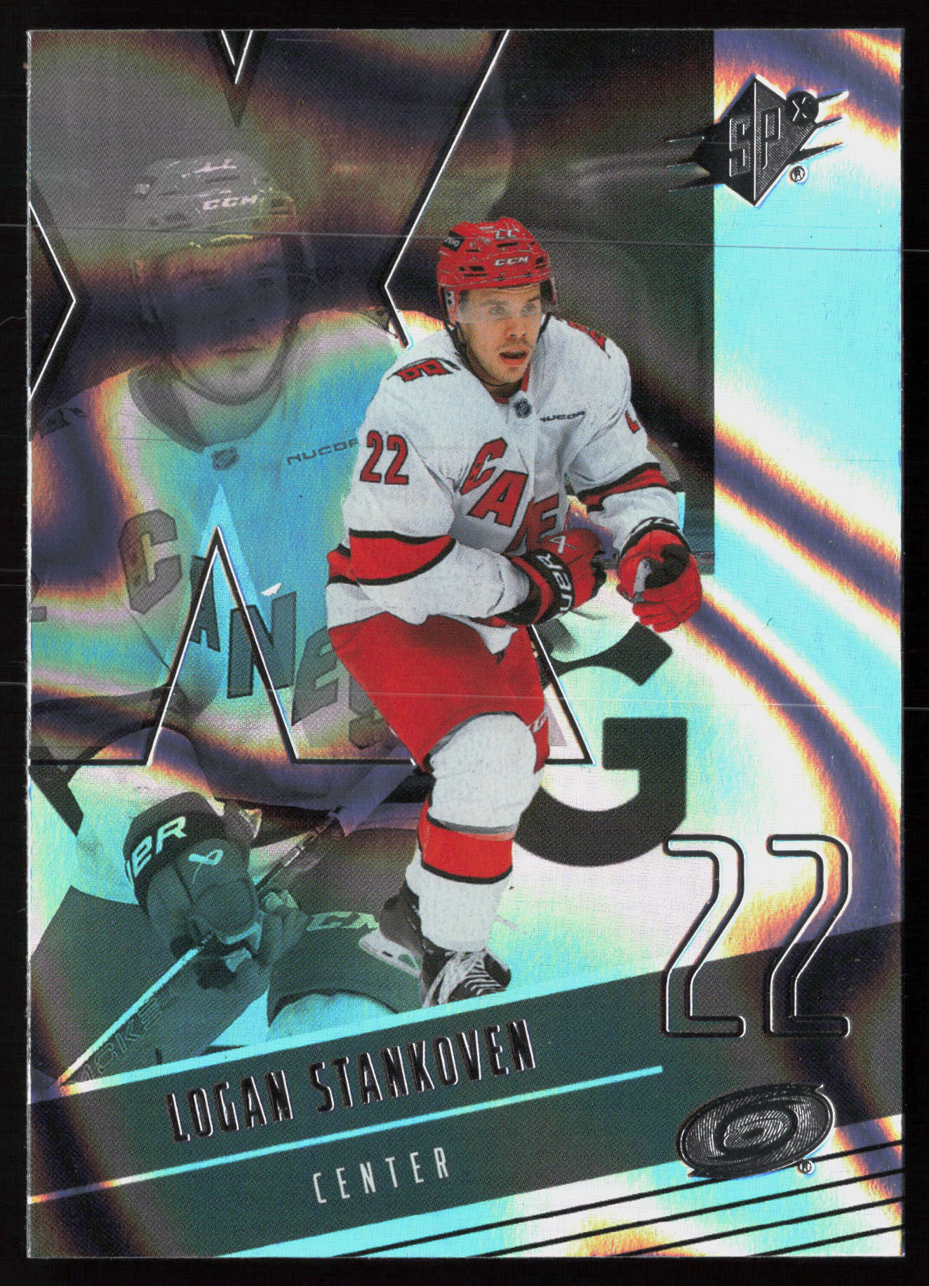 2025 2025-26 SPx Logan Stankoven Hockey card front — Card Source Canada