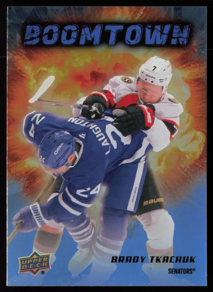 2025 2025-26 Upper Deck Brady Tkachuk Hockey card — Front