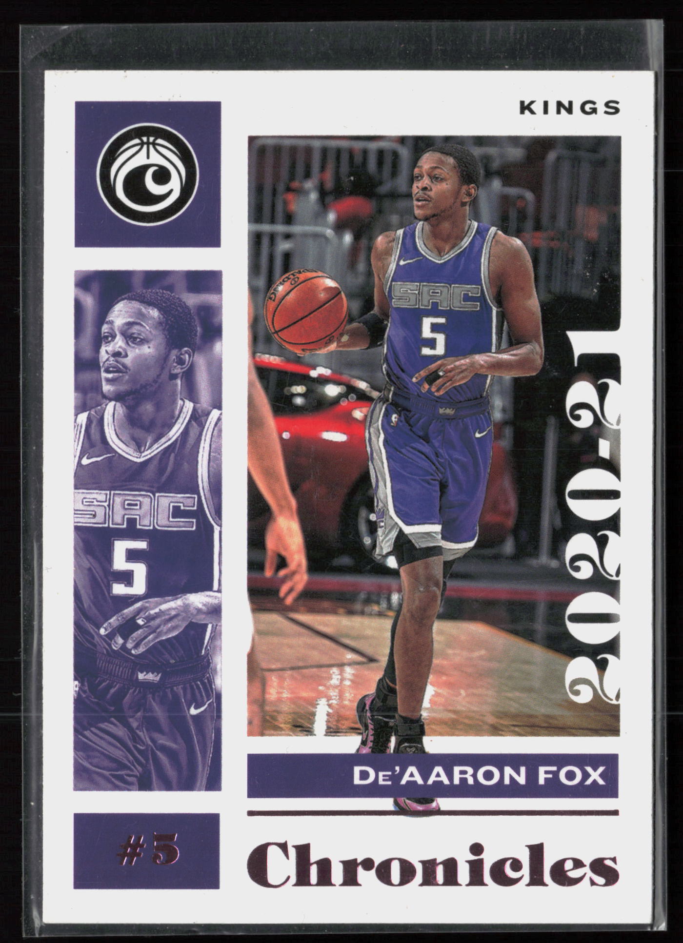 2020 2020-21 Panini Chronicles De'Aaron Fox Basketball card front — Card Source Canada
