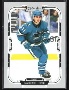 2025 2025-26 O-Pee-Chee Macklin Celebrini Hockey card front — Card Source Canada