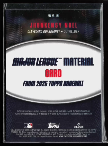 2025 2025 Topps Jhonkensy Noel Baseball card — Back thumbnail