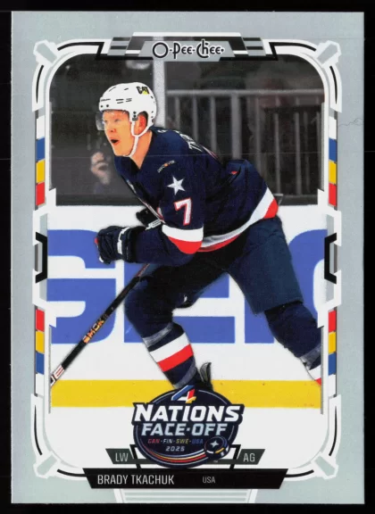 2025 2025-26 O-Pee-Chee Brady Tkachuk Hockey card — Front