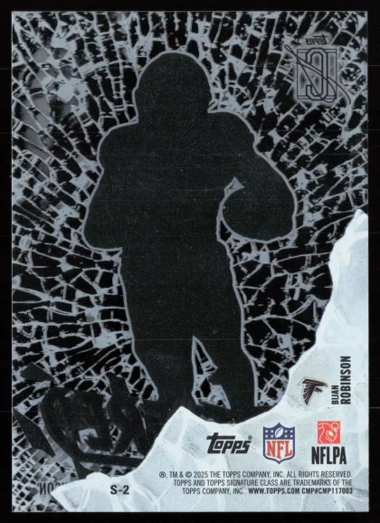 2025 2025 Topps Signature Class Bijan Robinson Football card — Back thumbnail
