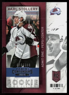 2013 2013-14 Panini Contenders Karl Stollery Hockey card front — Card Source Canada