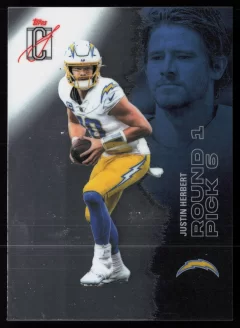 2025 2025 Topps Signature Class Justin Herbert Football card front — Card Source Canada